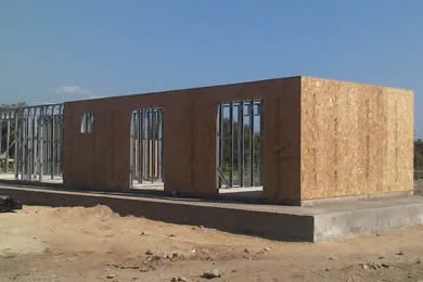 Obra gruesa de una vivienda en construcción